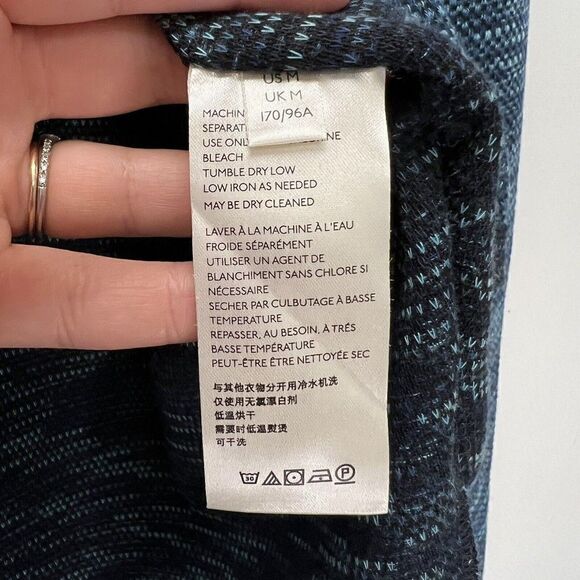 We The Free Free People Sunny Days Blue Kimono Sleeve Mock Neck Sweater M - Picture 10 of 11